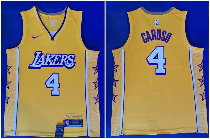 Lakers 4 Alex Caruso Yellow 2019-2020 Nike City Edition Swingman Jersey,We sell and wholesale Lakers 4 Alex Caruso Yellow 2019-2020 Nike City Edition Swingman Jersey on line form chian!
